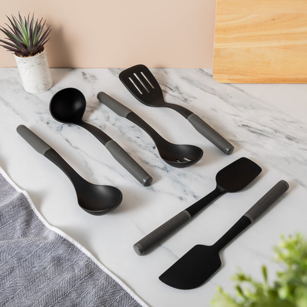 KitchenAid 5pc Soft Grip Kitchen Tool Set in Charcoal Grey image 2