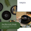Mikasa Jardin Midnight 12-Piece Stoneware Dinner Set, Black