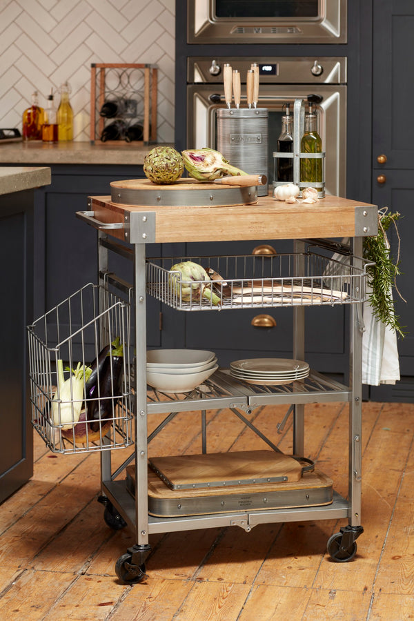 Industrial Kitchen Vintage-Style Glass Oil and Vinegar Cruet Set with Galvanised Steel Holder image 6