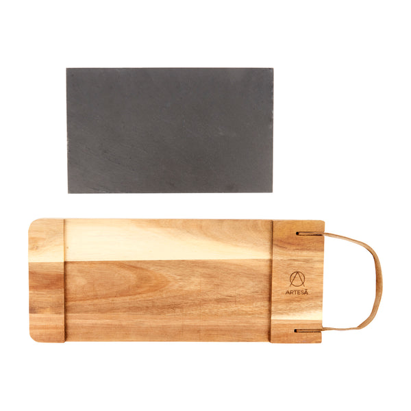 Artesá Acacia Wood and Slate Serving Board image 3