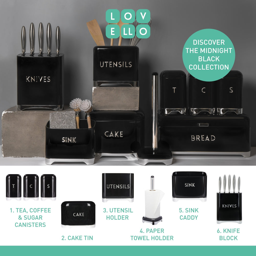 Lovello Black Bread Bin CookServeEnjoy