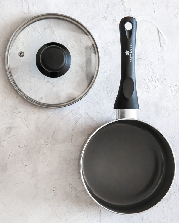 MasterClass Can-to-Pan 18cm Ceramic Non-Stick Saucepan with Lid, Recycled Aluminium image 2