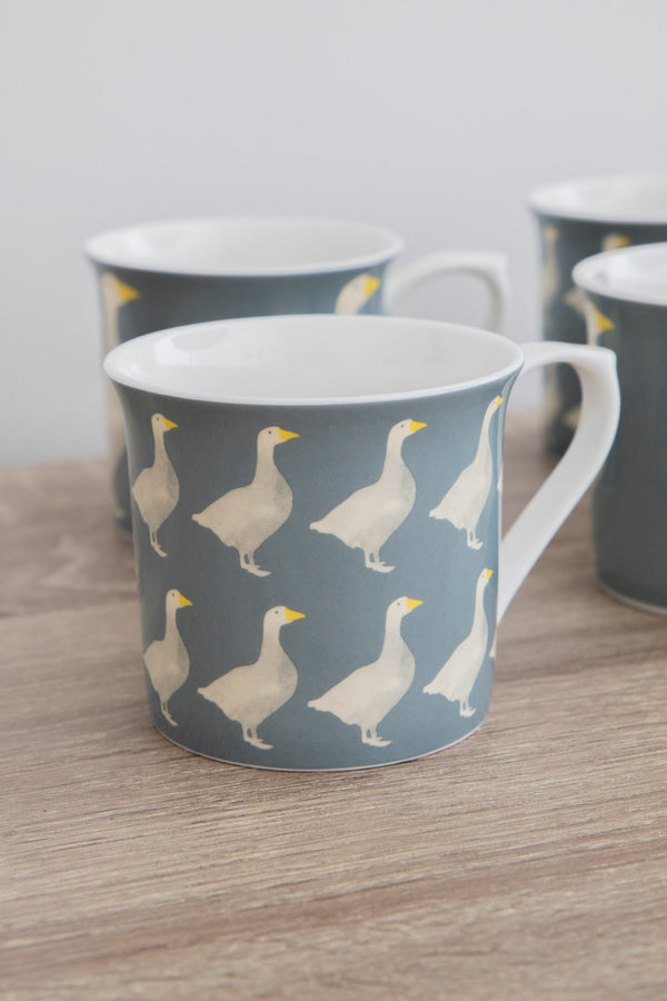 KitchenCraft Fluted Geese Design Mugs - Set of 4 image 5