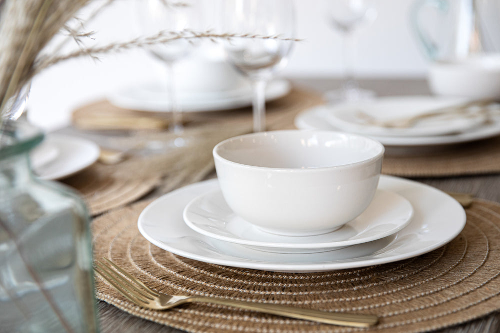 Mikasa Alexis Porcelain 12-Piece White Dinner Set