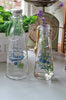 Set of 4 Home Made Traditional 1 Litre Glass Bottles / Vases