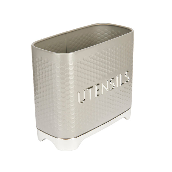 Lovello Retro Utensil Holder with Geometric Textured Finish - Shadow Grey image 6