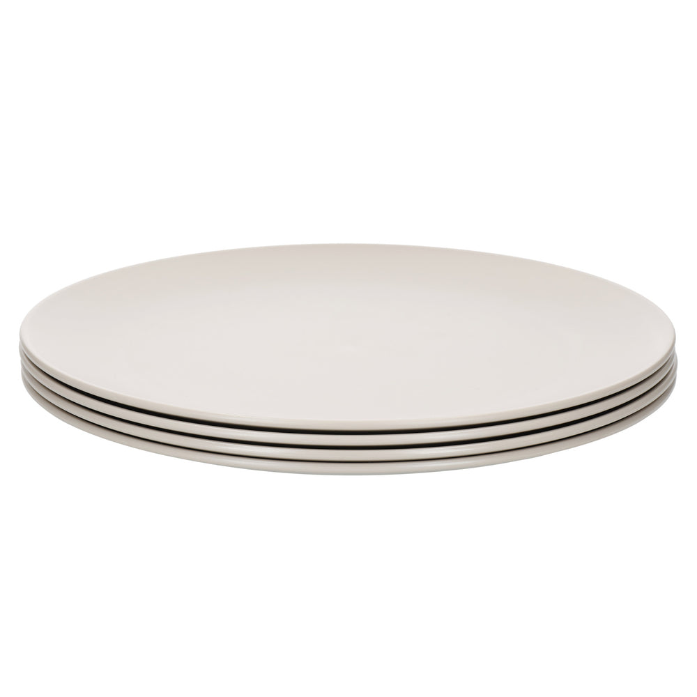 Natural Elements Recycled Plastic Dinner Plates - Set of 4, 25.5cm