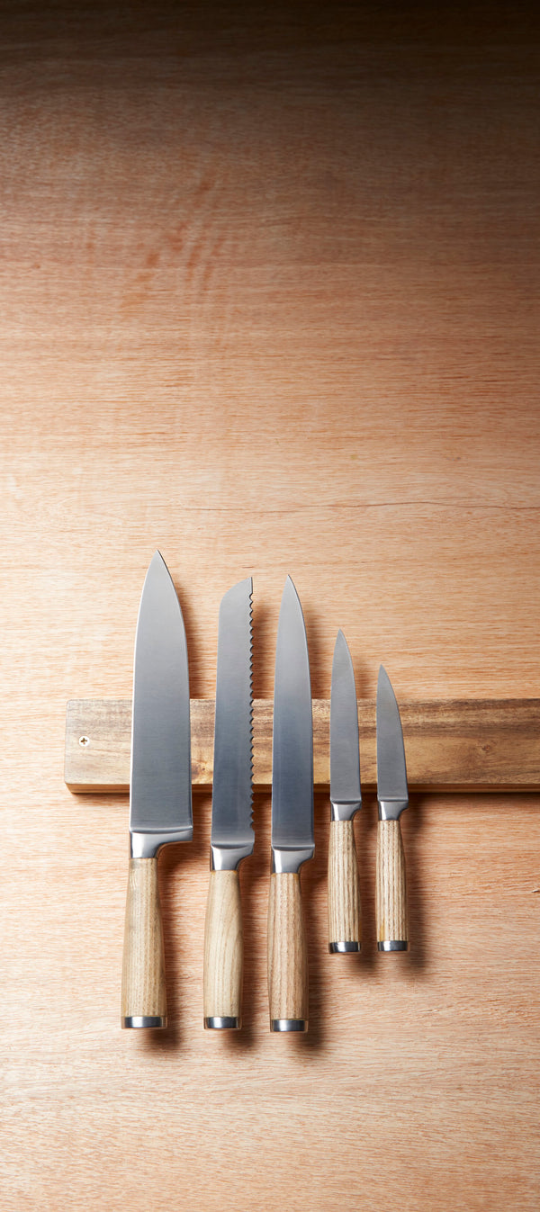 Natural Elements Acacia Wood Magnetic Knife Holder image 4