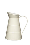 2pc Antique Cream Jug Set with 1.1L and 2.3L Enamelled Stainless Steel Water Jugs image 3