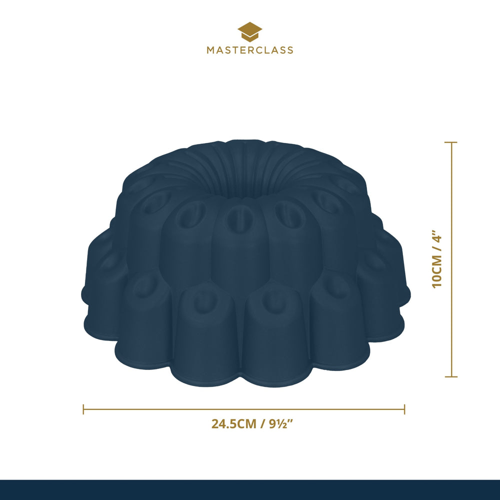 MasterClass Cast Aluminium Decorative Tiered Cake Tin, 24cm