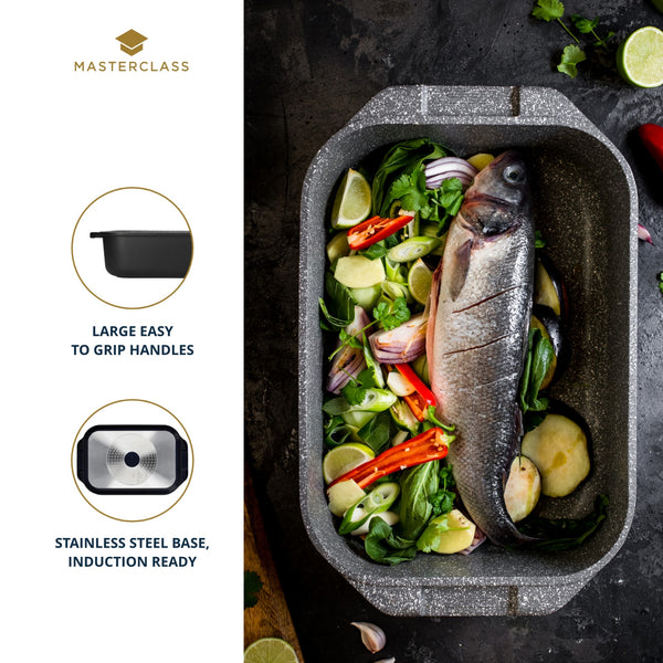 MasterClass Large Roasting Tin with Handles - Black image 10