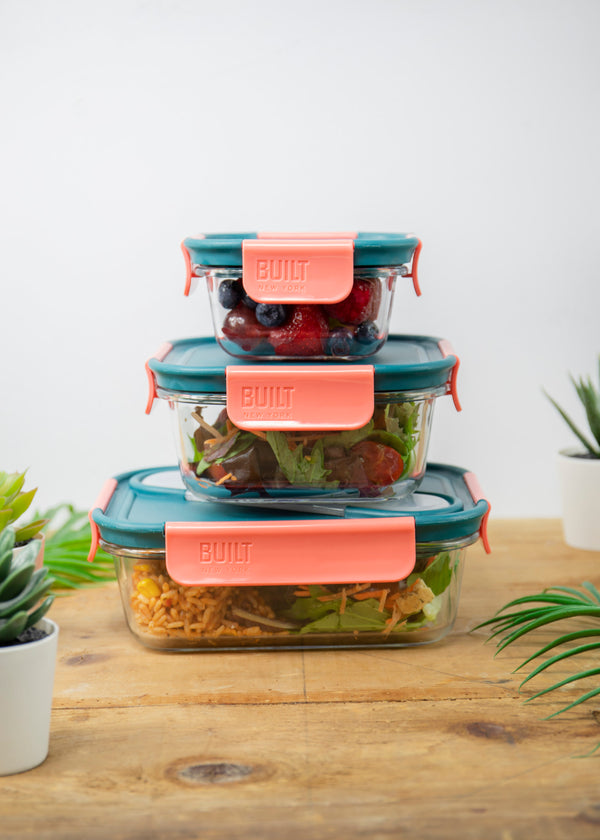 Built Tropics Glass 900ml Lunch Box with Cutlery image 6