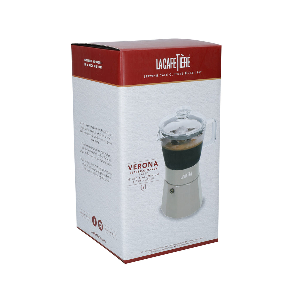 La Cafetière Verona Glass Espresso Maker - 6 Cup, Latte