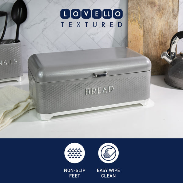 Lovello Textured Bread Bin - Shadow Grey image 10