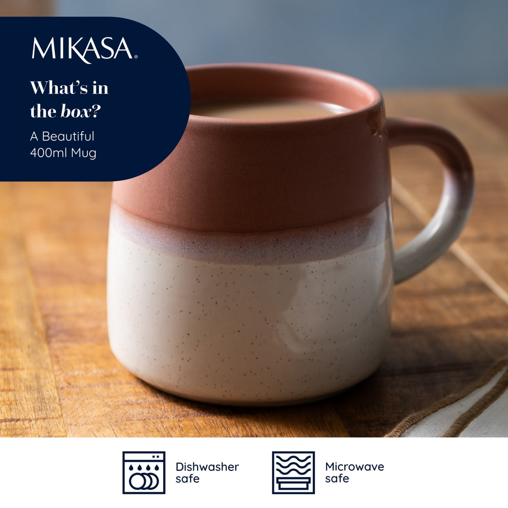 Mikasa Pink Reactive Glaze Mug, 400ML