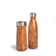 S'well 2pc Reusable Travel Bottle Set with Stainless Steel Water Bottle, 500ml and Traveler, 470ml, Teakwood