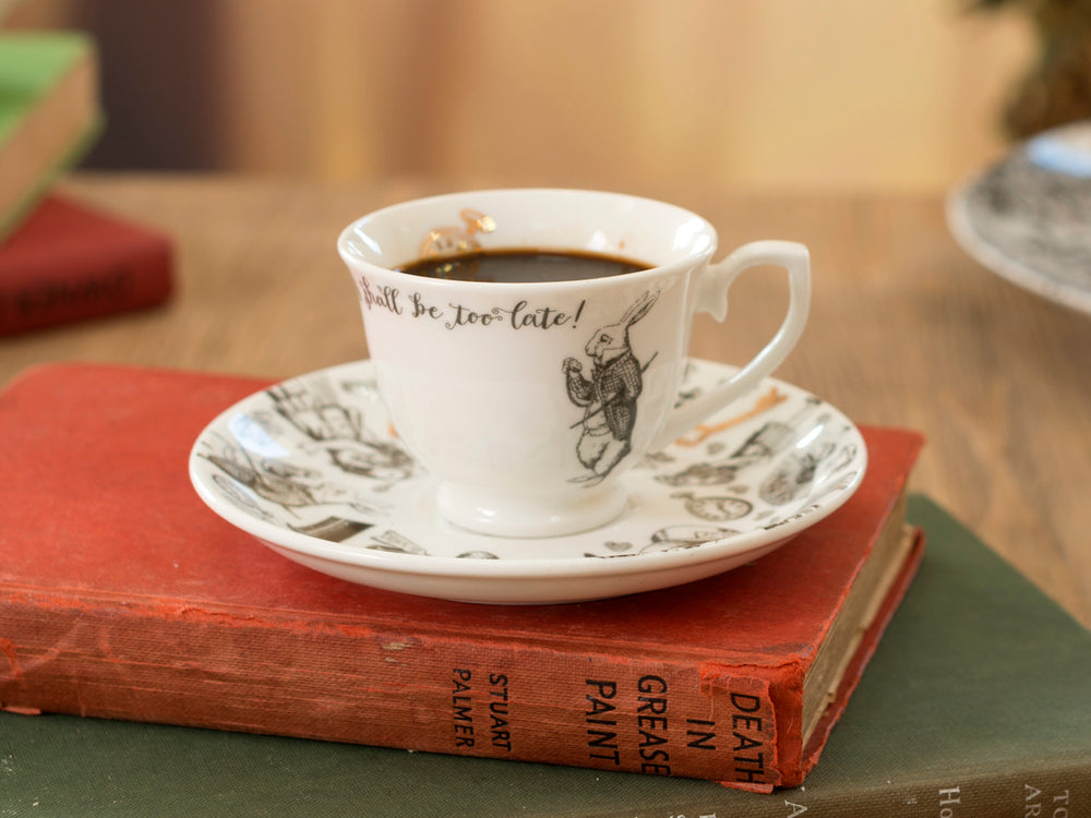 Victoria And Albert Alice In Wonderland Espresso Cup And Saucer