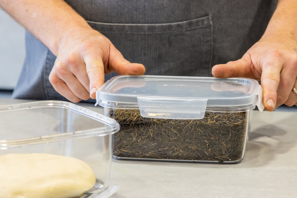 MasterClass Eco-Snap 1.5L Recycled Plastic Food Storage Container - Rectangular