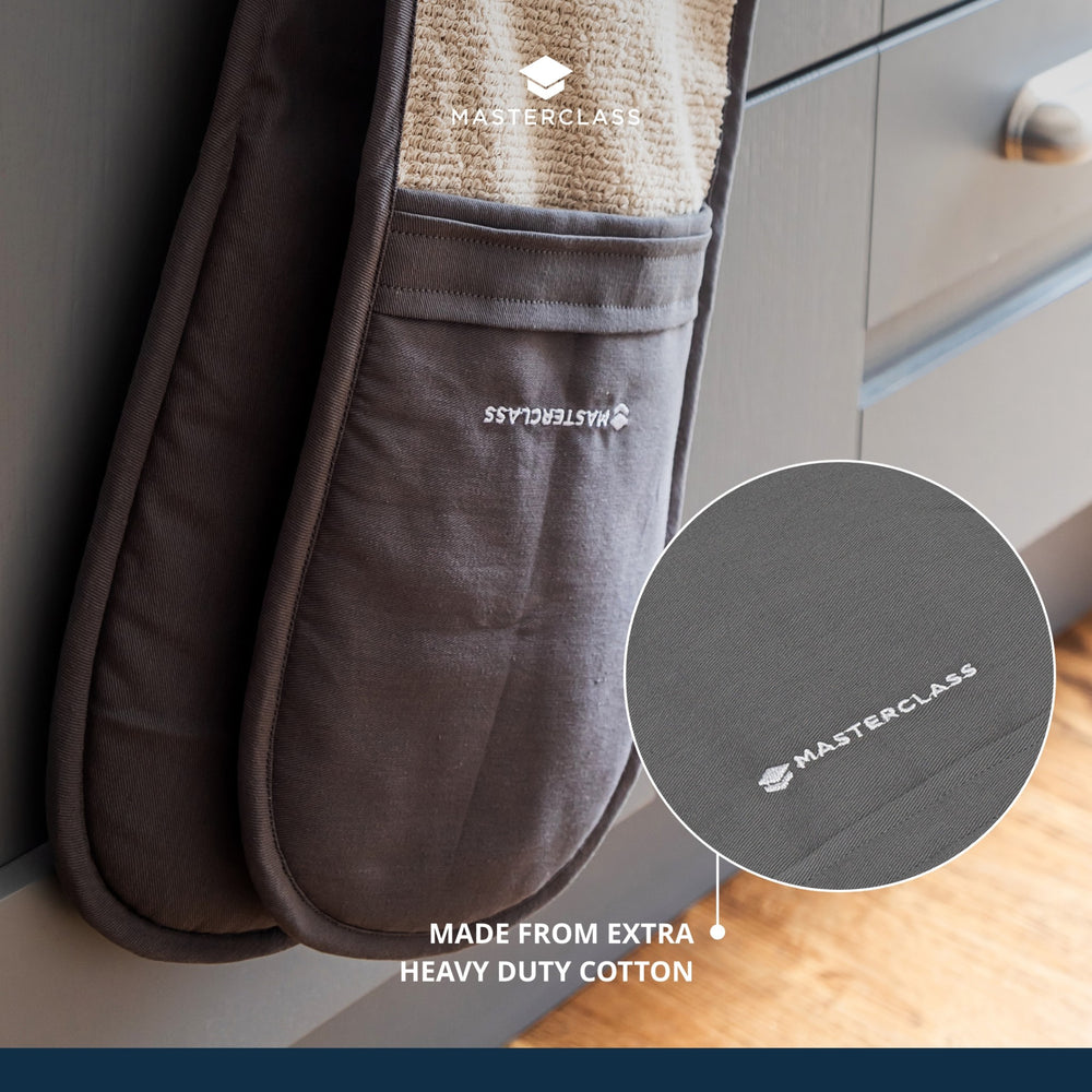 MasterClass Deluxe Professional Double Oven Glove - Grey