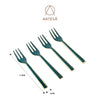 Artesà Set of Mini Serving Forks - Green and Gold, 4 Pieces image 8