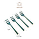 Artesà Set of Mini Serving Forks - Green and Gold, 4 Pieces