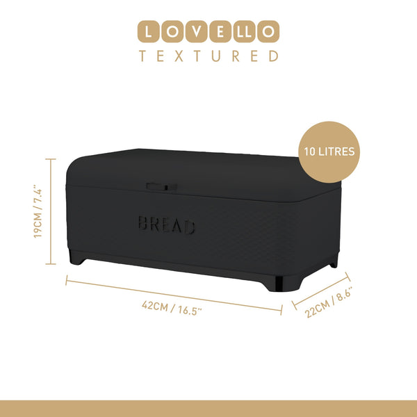 KitchenCraft Lovello Textured Large Bread Bin - Hunter Green image 8