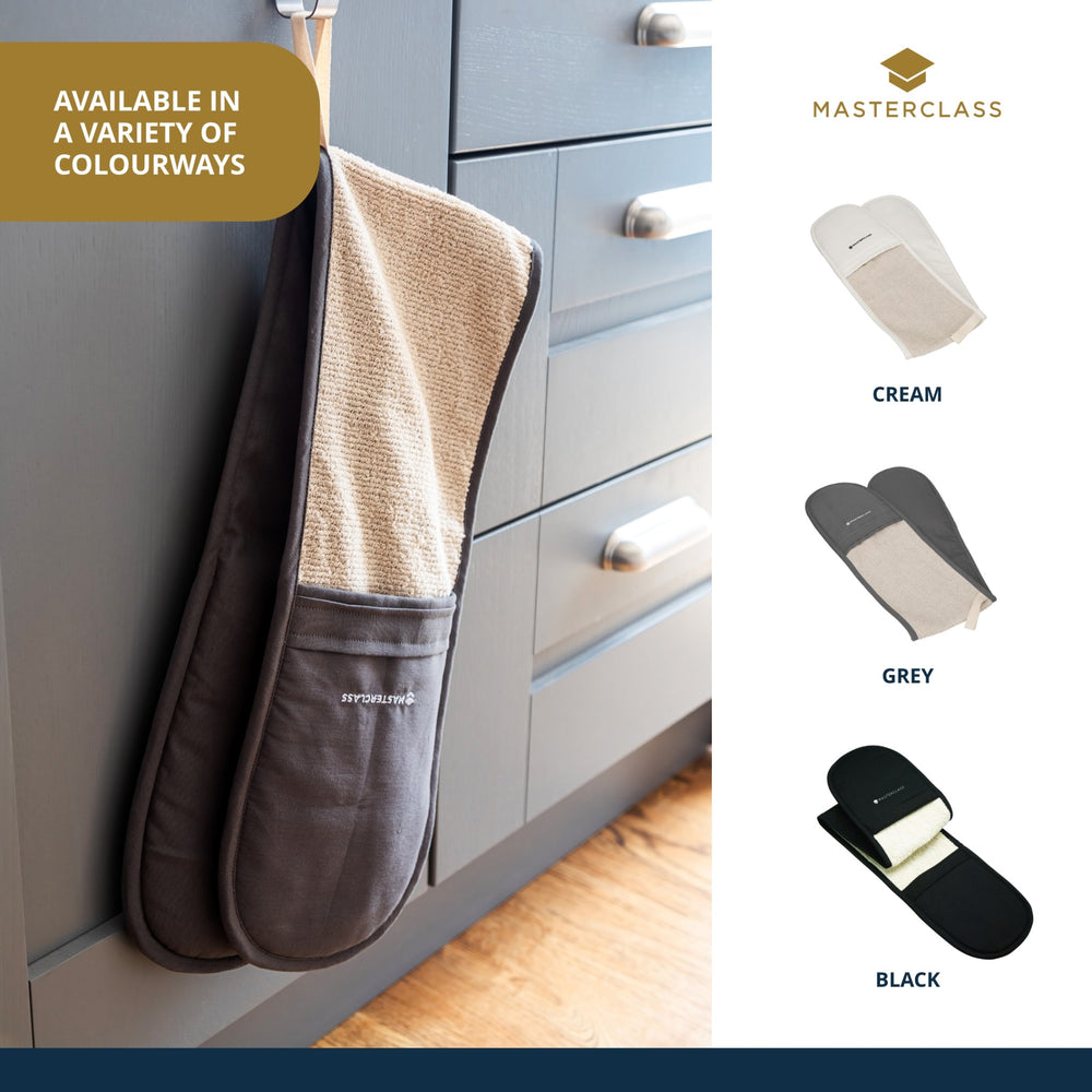 MasterClass Deluxe Professional Double Oven Glove - Grey