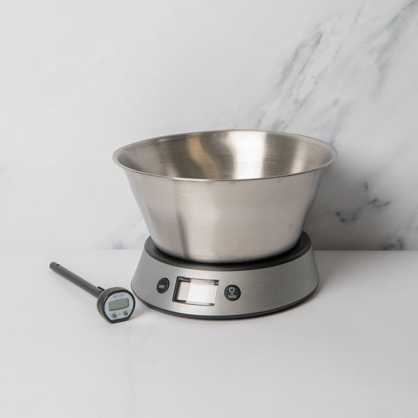 2pc Kitchen Tools Set including Weighing Bowl Dual Digital Kitchen Scales 5kg and Digital High-Temperature Thermometer image 2