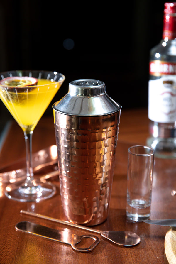 BarCraft 7-Piece Copper Cocktail Shaker Set in Gift Box, Stainless Steel image 7