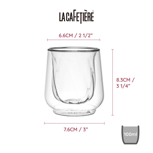 La Cafetière Siena Double-Walled Cortado Glasses, Set of 2, 135ml image 7