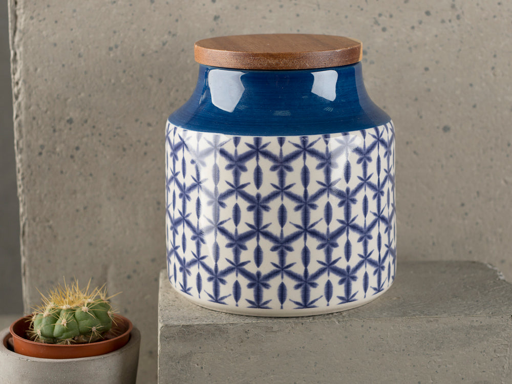 Mikasa Drift Storage Jar Blue