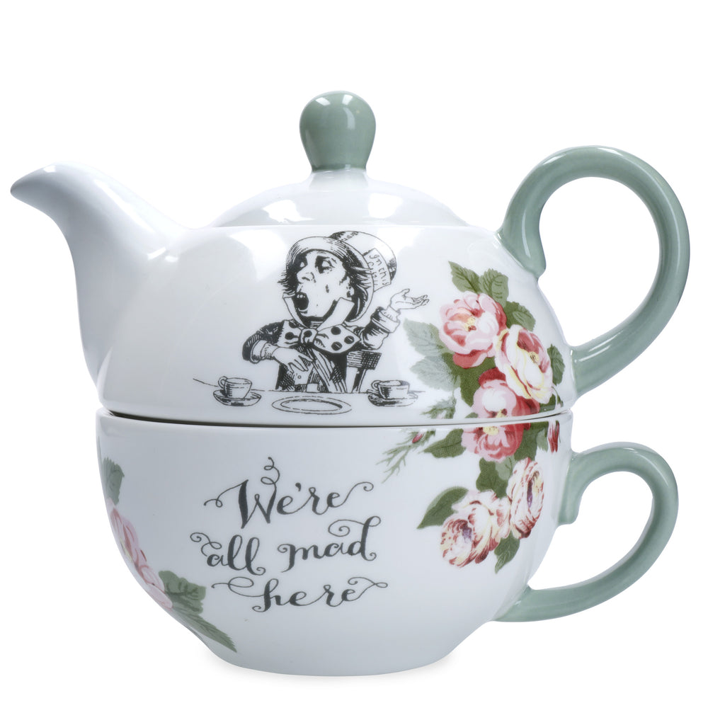 Mikasa and the V&A Alice In Wonderland Bone China 'Tea for One' Teapot and Cup Set image 1