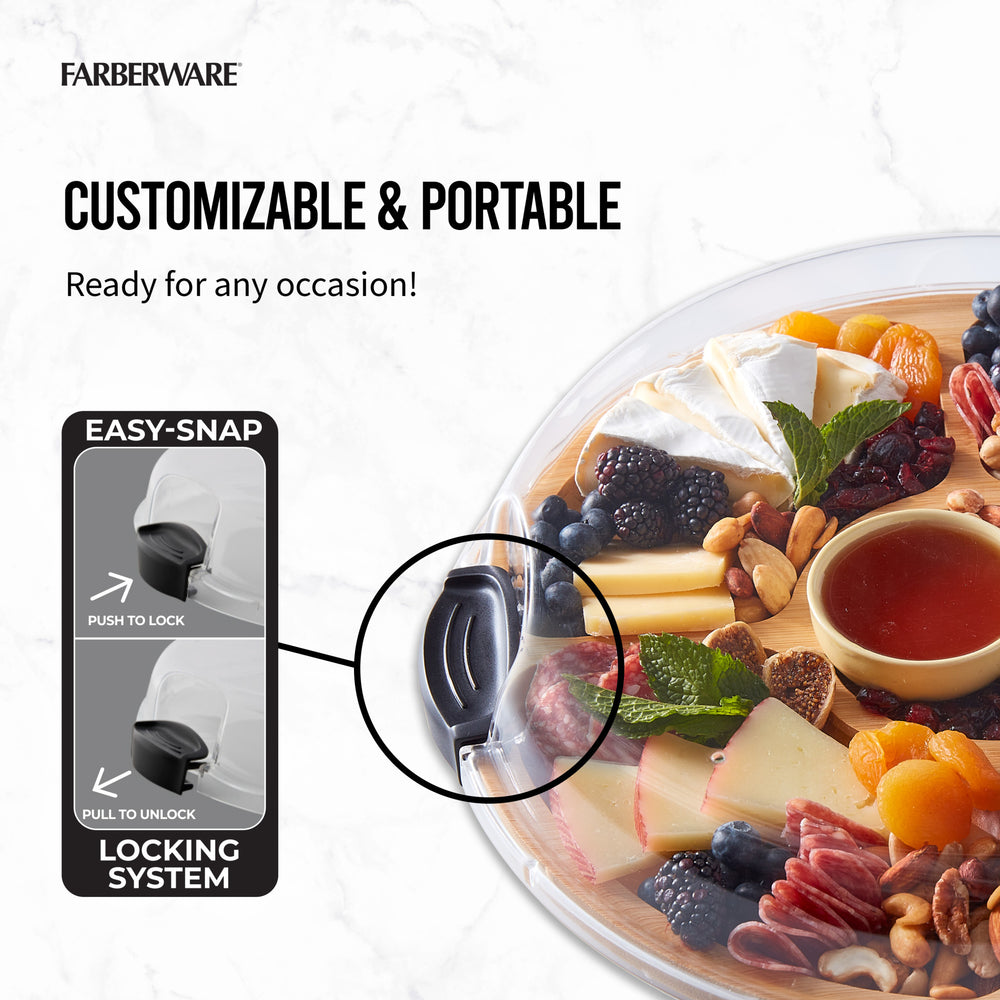 Farberware Build-a-Board Bamboo Lazy Susan, 35.5CM