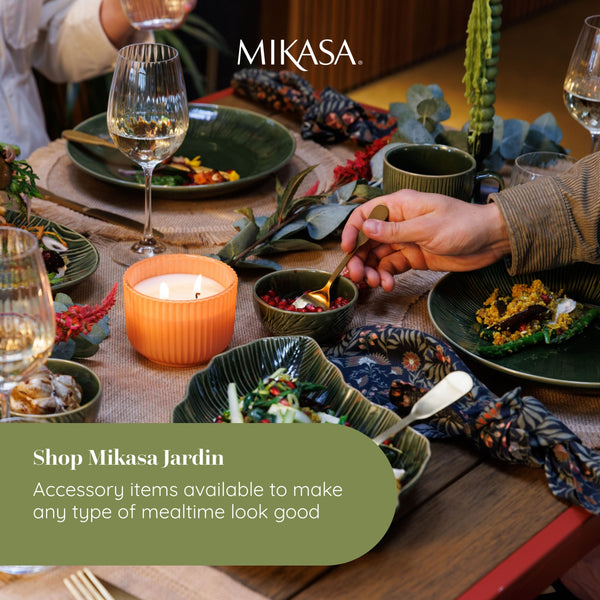 Mikasa Jardin Stoneware Cereal Bowls, Set of 4, 15cm, Green image 10