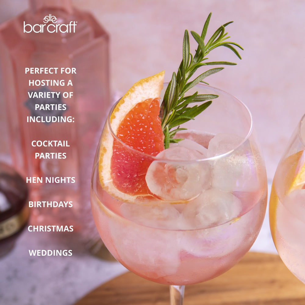 BarCraft Set of Two Iridescent Gin Glasses