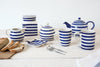 London Pottery Sugar and Creamer Set Blue Bands image 2