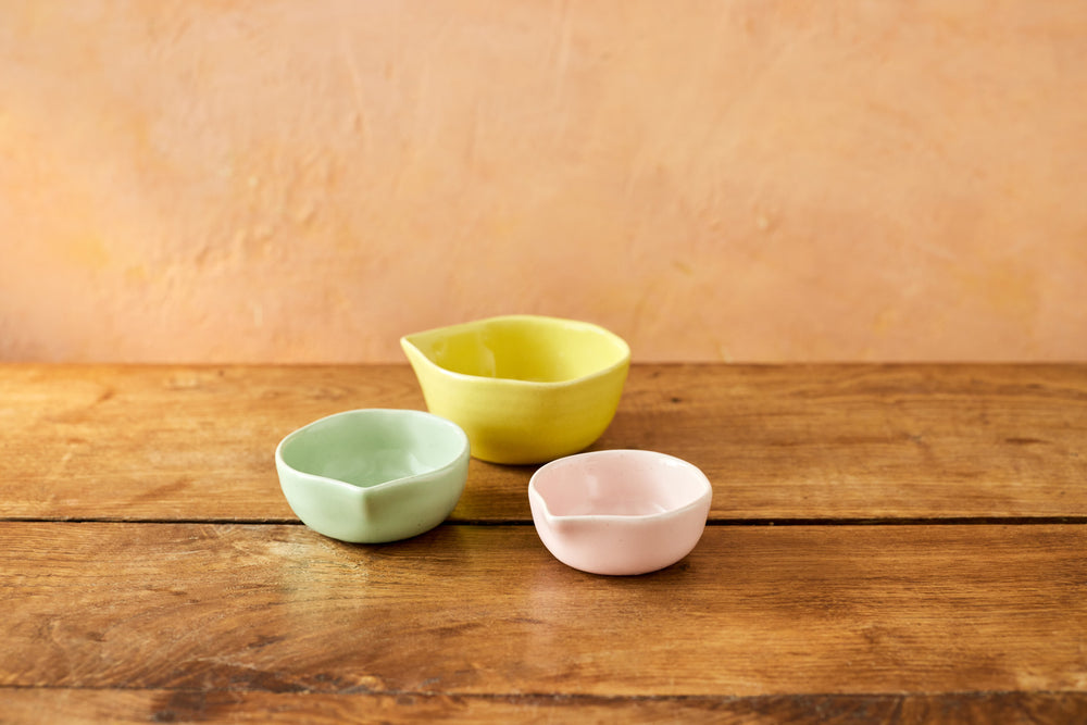 Jamie Oliver Big Love Pinch-Me Pots, Set of 3, 1, ½, ¼ cups