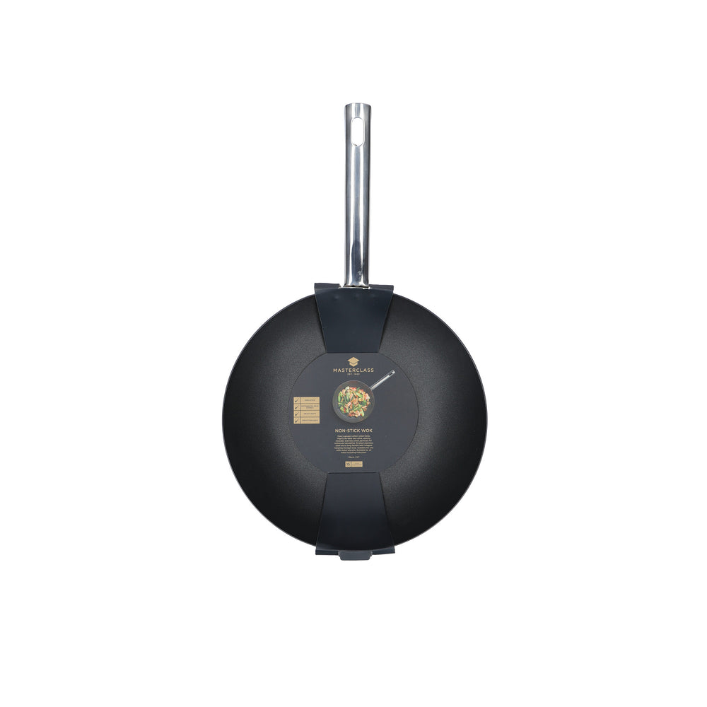 MasterClass Carbon Steel Wok, 30cm