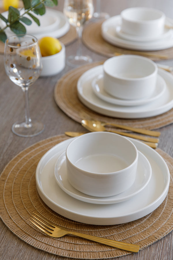 Mikasa Camberlie Porcelain 12-Piece White Dinner Set – CookServeEnjoy
