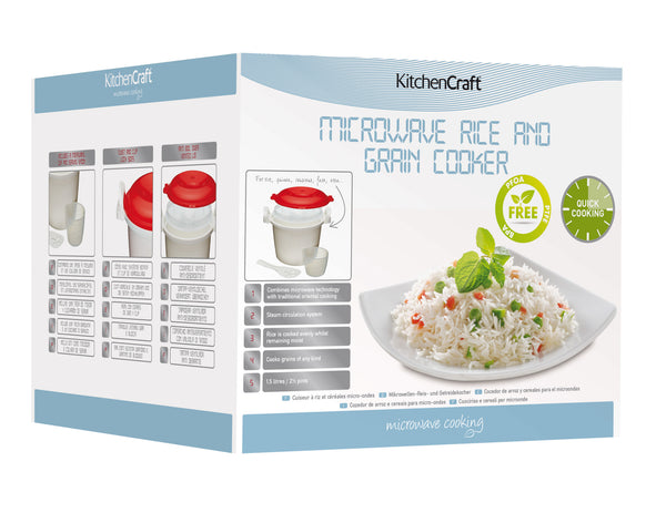 KitchenCraft Microwave Rice Cooker, 1.5L image 4