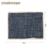 Creative Tops Rectangular Jute Placemats, Set of 4, Navy Blue, 19 x 22 cm image 8