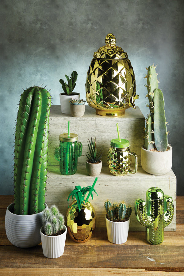 BarCraft Novelty Cactus Drinks Jar with Straw image 2