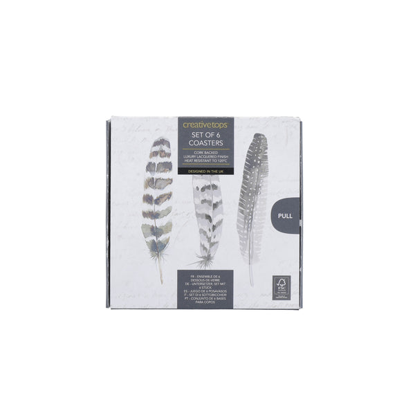 Creative Tops Feathers Pack Of 6 Premium Coasters image 2