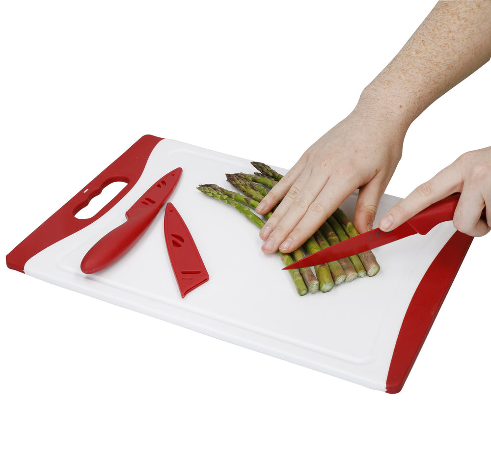 Colourworks 2-Piece Kitchen Knife Set with Chopping Board
