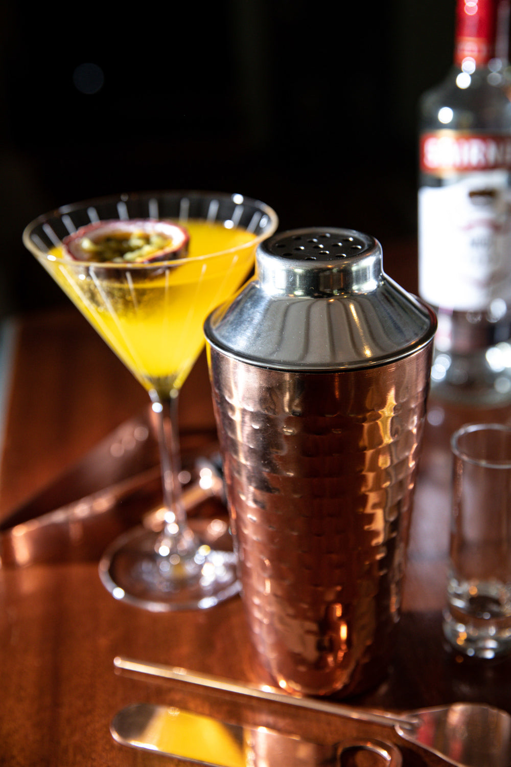 BarCraft 7-Piece Copper Cocktail Shaker Set in Gift Box, Stainless Steel