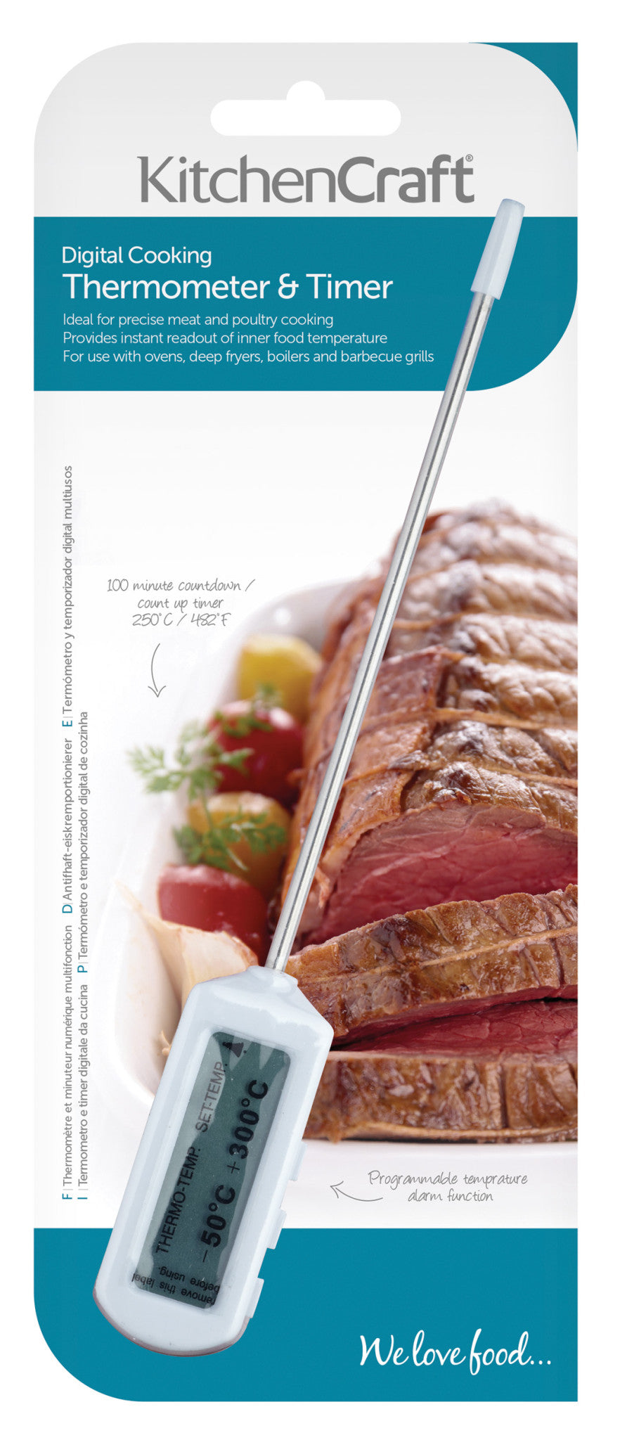 KitchenCraft Electronic Digital Thermometer and Timer