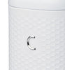 Lovello Retro Coffee Canister with Geometric Textured Finish - Ice White