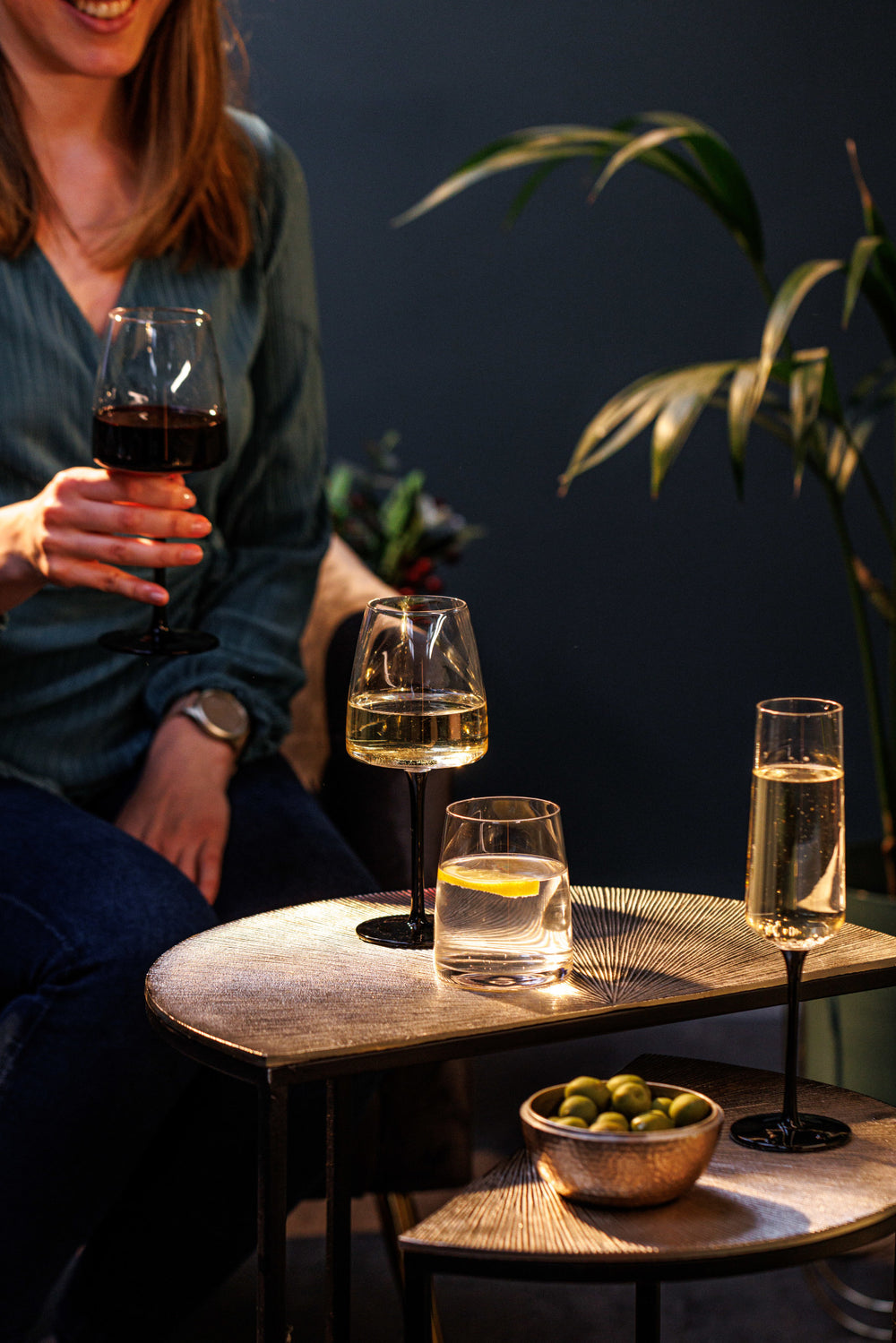 Mikasa Palermo Crystal Stemless Wine Glasses, Set of 4, 350ml