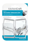 KitchenCraft Set of 4 Leaf Shaped Stainless Steel Table Cloth Clips image 4