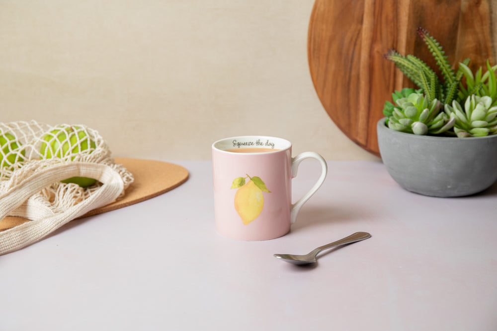 Mikasa Lemon Straight-Sided Porcelain Mug, 280ml
